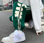 Trousers Hip-hop Wide Leg Sweatpants For Men Summer Stylish Training Cotton Loose Elastic Y2k Casual Baggy Male Sweat Pants L