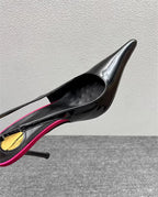 Women's Designer Heels Patent Leather Pointed Toe Sculptural Thin High Heels Sandals Pumps Runway Chic Luxury Party Dress Shoes