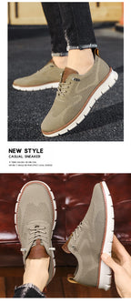 New men's large-sized casual shoes - Fly-Weave mesh breathable sports shoes, lightweight and slip-resistant men's shoes
