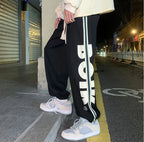 Trousers Hip-hop Wide Leg Sweatpants For Men Summer Stylish Training Cotton Loose Elastic Y2k Casual Baggy Male Sweat Pants L