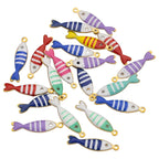 20pcs Stainless Steel Enamel Charms Mixed Moon Star Cross Fish Animal Charm Pendant DIY for Necklace Bracelet Jewelry Making