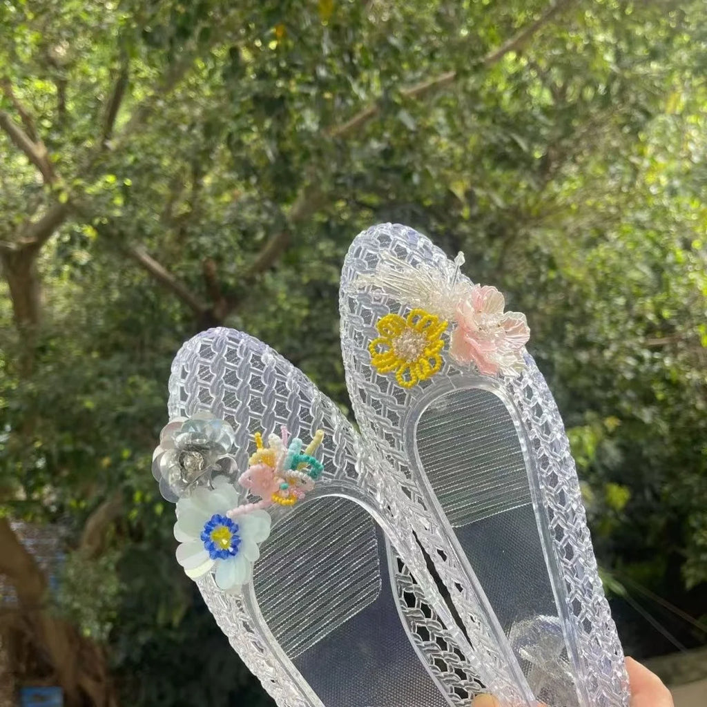 Fashion Crystal Shoes Decorations Advanced Dead Flower Pearl Bow Sequin Shoe Charms Set DlY Detachable Shoes Chic Vacation Shoes