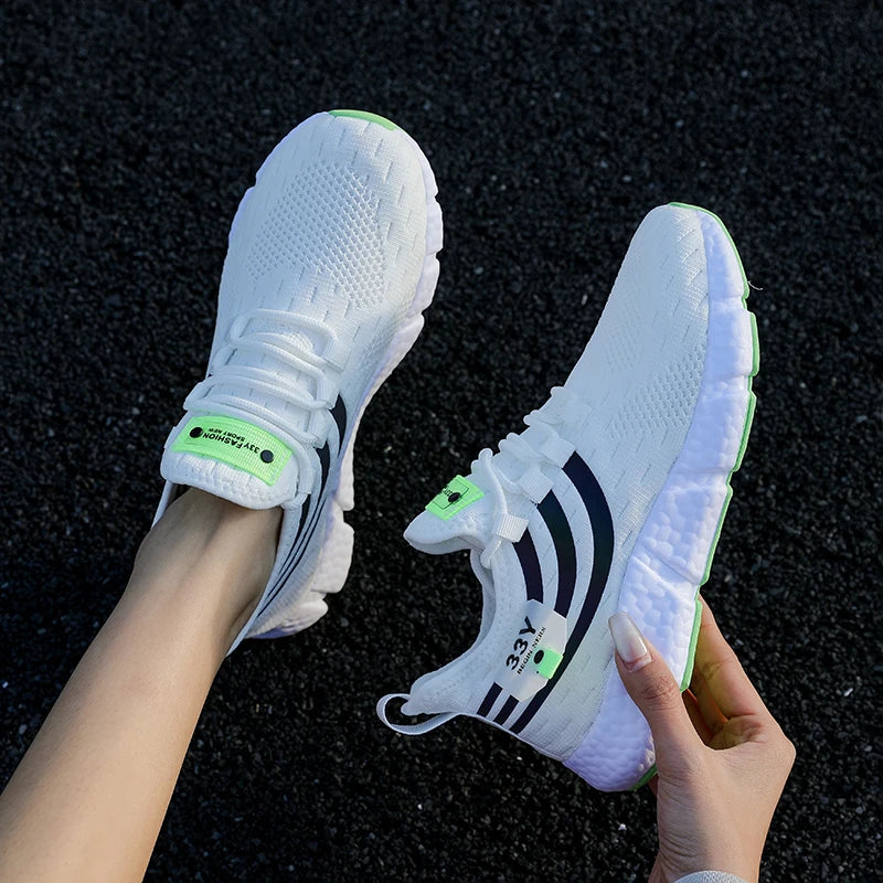 Men Casual Sport Shoes Breathable Lightweight Sneakers Outdoor Mesh Black Running Shoes Athletic Jogging Tenis Walking Shoes