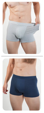 4Pcs Mens Plus Size Underwear Cotton Boxers Briefs Man Breathable Underpants Teenagers Comfortable Solid Shorts Boxers Hombre