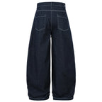 【Mirrordust】Pleated Baggy Jeans Men Loose Wide Leg Jeans Trousers Streetwear Harajuku Hip Hop Jeans Denim Pants