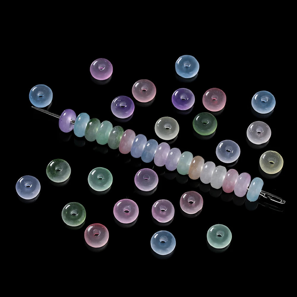 100pcs/lot 2x4mm Ice Seed Gradient Glass Beads Round Beads Colorful Uniform Rice Shape for DIY Handmade Jewelry Bracelet Making