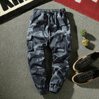 Camouflage Cargo Pants Men Cotton Streetwear Korean Hip Hop Joggers 7XL Loose Fit Casual Trousers Multi-Pockets Elastic Waist