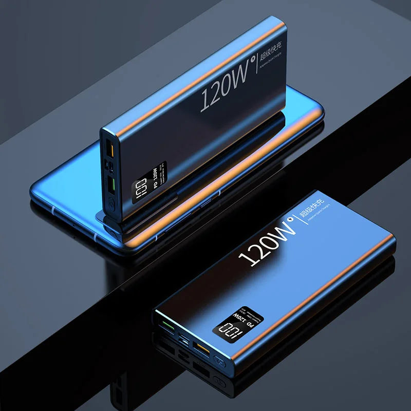 120W 50000mAh Power Bank CCC Certified Fast Charging Portable Charger For iPhone Samsung Xiaomi Mobile Phones