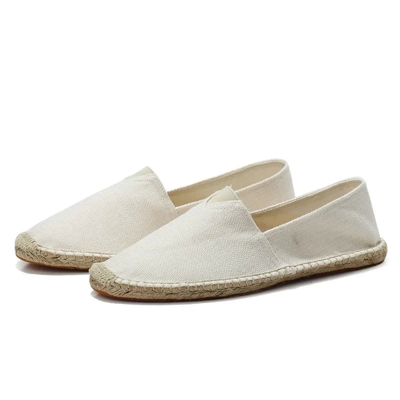 2024 Spring summer Men Canvas Shoes Breathable Men Casual Shoes For Man Slip-On Cheap Hemp Shoes Men Footwear Flats