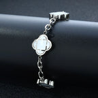 Stylish Petal Chan Bracelets for Men Boys,Waterproof Natural Shell Chain Links Wristband,Birthday Gift