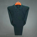 Men's 100% Mink Cashmere Large Size Sweaters Autumn Winter Solid POLO-neck Casual Knit Pullovers Long Sleeve Warm Jumper to
