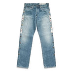 Japan Style KAPITAL 24SS Classic Rivet Set Diamond Casual Cowboy Gemstone Craft Men Jeans Pants