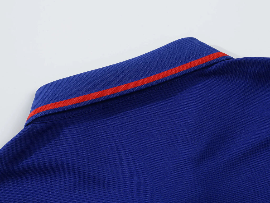 Summer Polo T Shirt Men's Solid Color Polo Shirt Short Sleeved T-shirt European and American Loose Stand Up Collar Casual Top