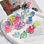 5pcs/lot Multicolour Random Letter Beads Acrylic Transparent Alphabet Bead For Jewelry Making DIY Necklace Keychain Accessories