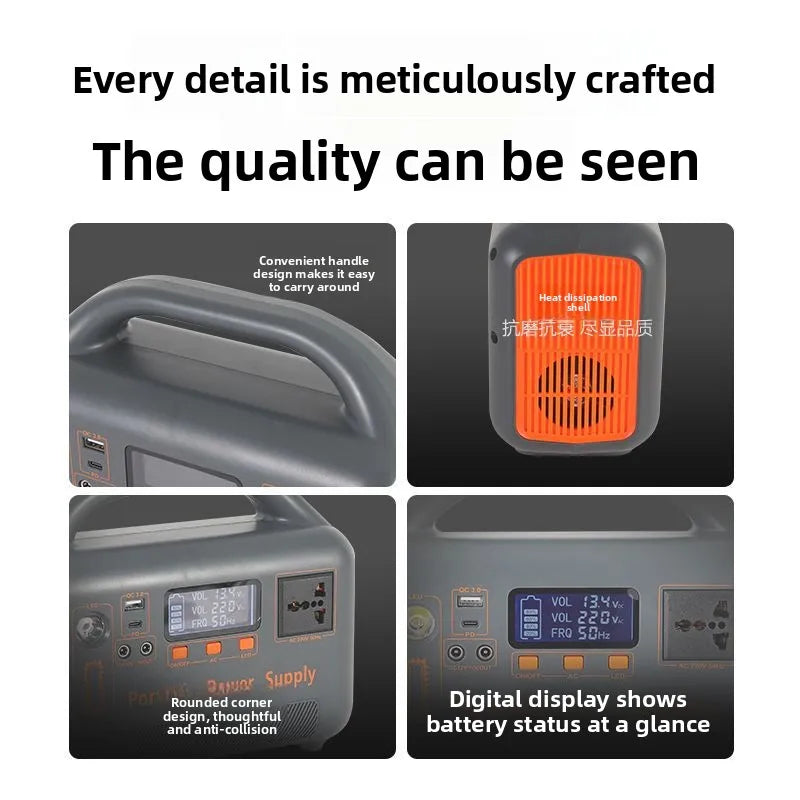 High-Capacity 400W Portable Power Station 192Wh LiFePO4 Battery AC 220V Solar Generator Fast Charge Power Bank for Camping