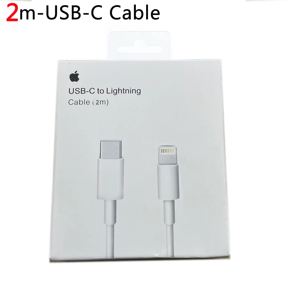 Original 20W USB-C Power Adapter For iphone 17 16 15 14 13 mini Pro Max Type C fast charger for Apple Cable for iPhone 12 Plus
