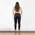 Shascullfites High-Waisted Women's Fitness Pants Korean Style Casual Skinny Stretch Zipper Joggers Black Leggings for Women