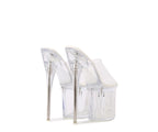 Fashion Crystal Car Model Nightclub Princess Extra Slim Heels Waterproof Platform Hatred Sky High Transparent Super High Sandals