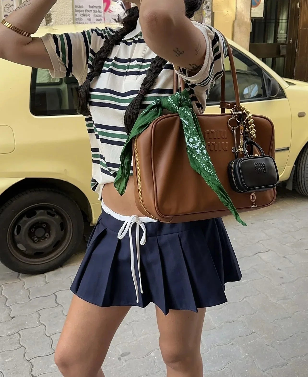 Summer Ladies Polo Shirts Woman Shorts Short Sleeve Brown Striped Vintage Clothes Polo Shirts Mujer Streetwear Crop Tops Casual