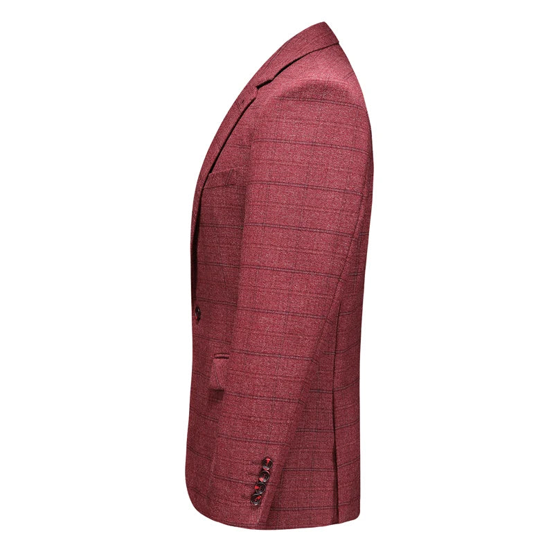 Men's Business Casual Three-Piece Set 2024 Fashion Bridegroom Dress Suit Vest Trousers High Quality