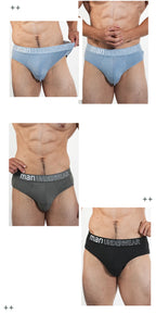 2pcs Fashion Mens Sports Briefs Sexy Triangle Short Panties Simple Male Underwear Everyday Comfortable Underpants Free Shipping