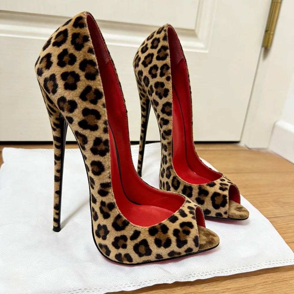 Extreme 16cm Thin High Heels Peep Toe Stiletto Pumps Sexy Catwalk Model Drag Queen Photography Unisex Fashion Party Dress Shoes
