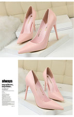 Women Korean Version Fashion Shallow Mouth Office Shoes Stiletto Party Single Shoes Female Comfort Women Heels Simple 9511-17