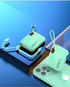 Portable Mini Power Bank, 66W, 20000mAh, Built-in Cable, PD20, Super Fast Charging, Compact, New