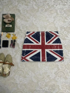 European and American flag print sequin wrapped hip skirt, cross-border slimming and slimming street style short skirt
