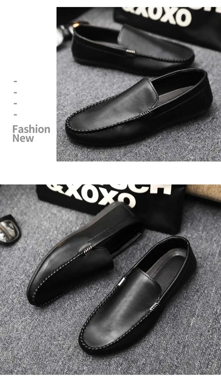In 2025, the new men's casual soybean shoes are fashionable and versatile, and men's work shoes is black and brown  size 39-46.
