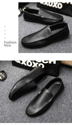 In 2025, the new men's casual soybean shoes are fashionable and versatile, and men's work shoes is black and brown  size 39-46.