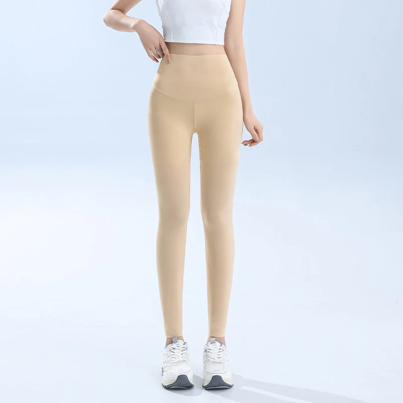 Ice Silk Shark Leggings Women High Waist Tummy Control Yoga Pants Buttery Soft Push Up Summer Thin Breathable Jeggings Workout