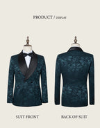 luxury 2-piece suit set men's party outfit high-end double breasted business casual suit groom's wedding dress shawl collar