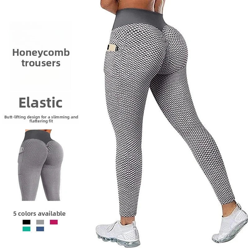 High Waist Yoga Pants with Pockets for Women Plus Size Tummy Control Gym Running Workout Butt Lifting Compression Leggings
