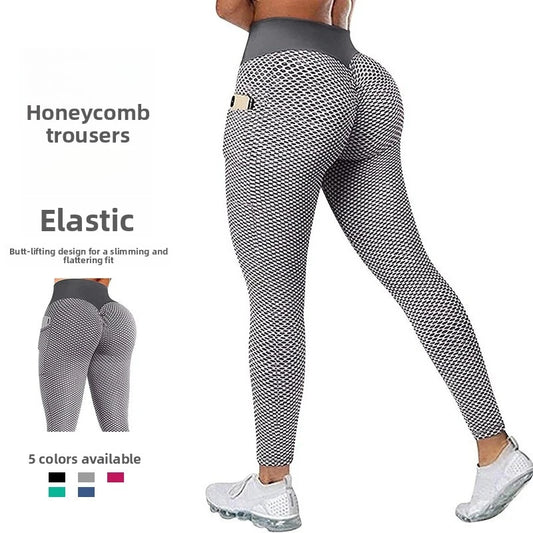 High Waist Yoga Pants with Pockets for Women Plus Size Tummy Control Gym Running Workout Butt Lifting Compression Leggings