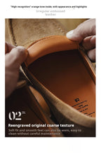 Maden Men's Vintage Suede Cowhide Penny Loafers Old Money Style Slip-On Shoes Brown Dress Casual Low Top Boots for Fall