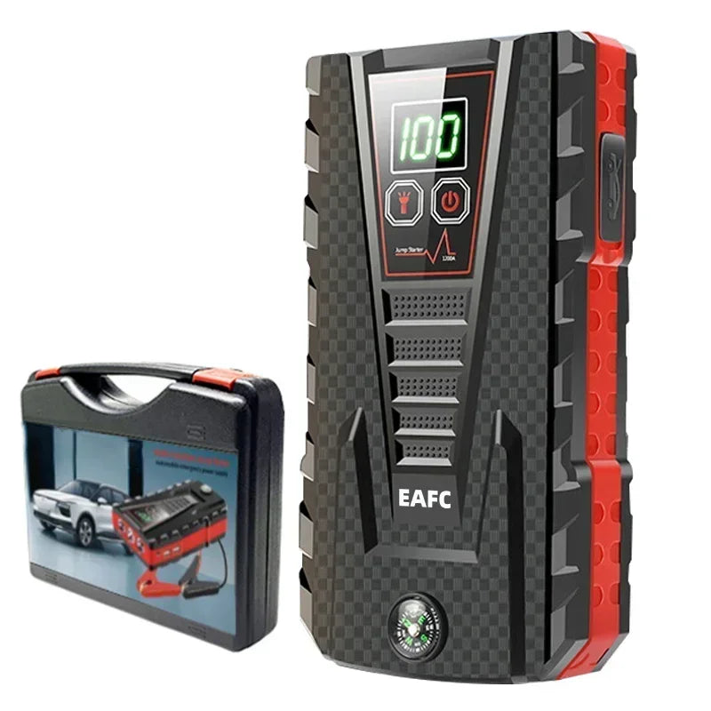 EAFC 12V Portable Car Jump Starter Power Bank with Battery Booster Charger Auto Emergency Start-up Lighting - Vehicle Starting D