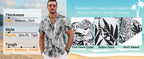 Men's Summer Shirt Vintage Patchwork Printed Button Lapel Short Sleeve Shirt Tropical Vacation T Shirt Fashion Soft Men Clothing