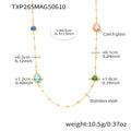 Nivora Hyperbole Overlength Stainless Steel Chain Necklace For Women Water Drop Glass Necklace Wedding Jewelry Accessory