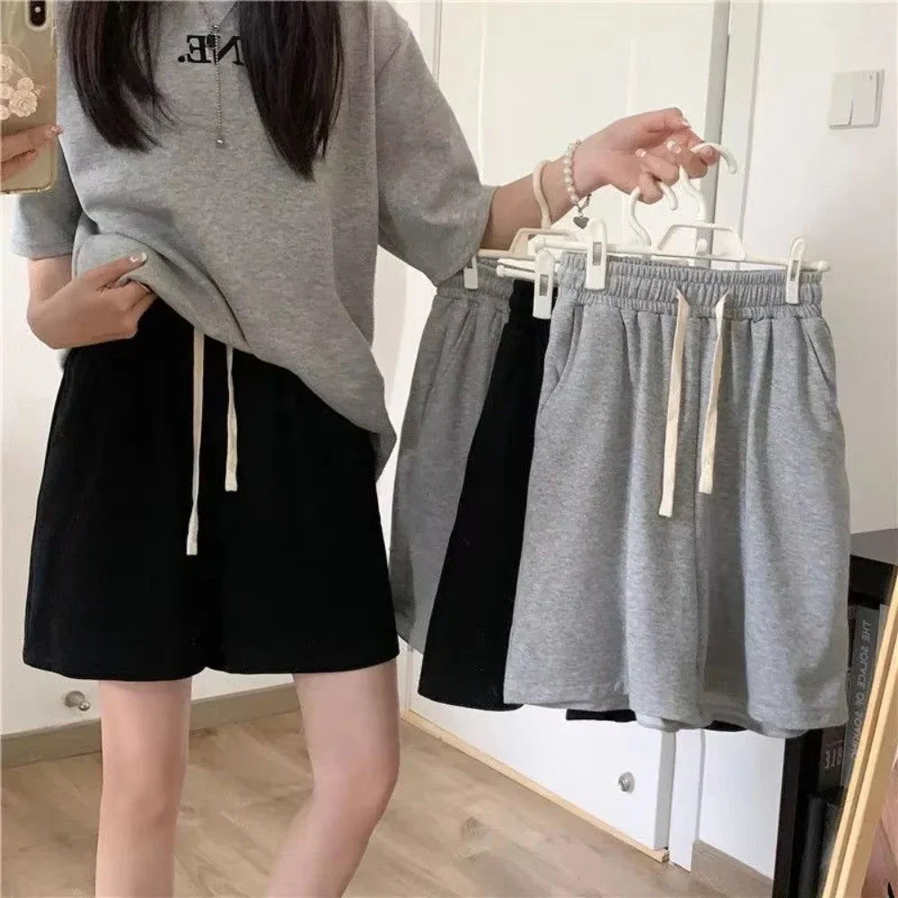 Summer Women's Loose Sports Shorts, Outdoor Sportswear, Street Fashion, Versatile, Breathable, Thin Daily Shorts