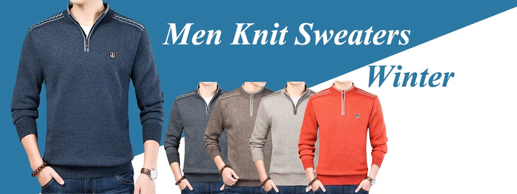 Autumn Winter Men's O-Neck Sweater Casual Men Warm Cashmere Knitted Pullover Men Classic Loose Knitwear Sweaters Clothing