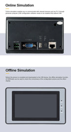 Huaqingjun 4.3 Inch LCD Touch Screen Ethernet RS485 232 Communication DC19-30V LAN RJ45 HMI for PLC