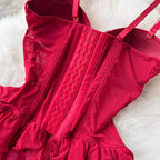 Lace Sexy Underwear Suits Women Transparent Strapless Camis Bra $ Brief Suits Fashion Retro Short Summer Bra Sets