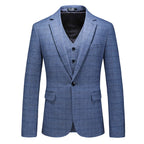 Men's Business Casual Three-Piece Set 2024 Fashion Bridegroom Dress Suit Vest Trousers High Quality