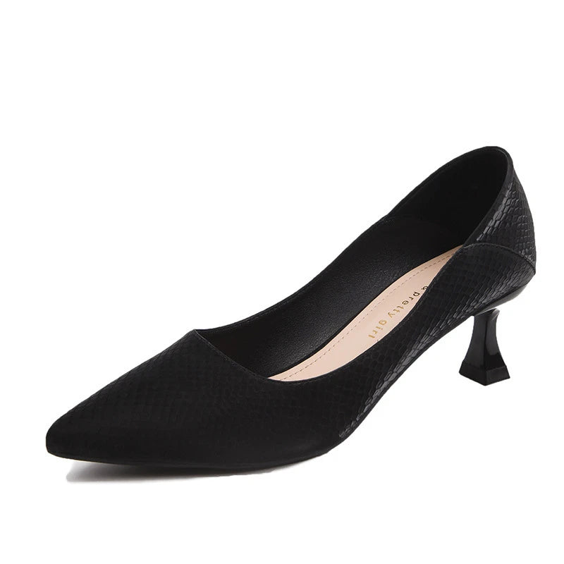 Beige Pointed Toe Kitten Heel Pumps Slip On Dress Shoes Comfortable Non Slip For Business Office Wedding Party Daily Wear  New