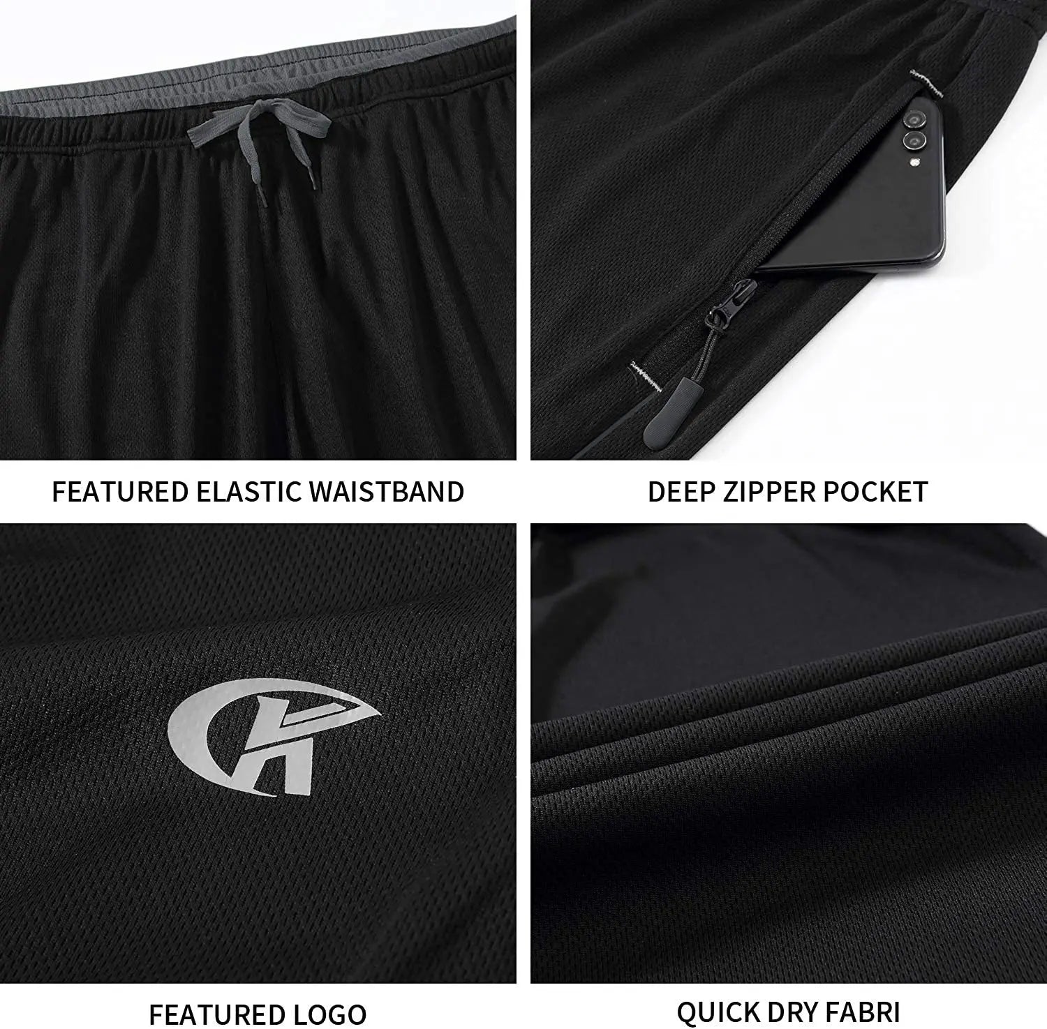 Men Sweatpants Running Sport Pants Drawstring Lightweight Solid Joggers Sport Streetwear Casual Breathable Trousers Tracksuit