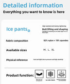 Ice Silk Shark Leggings Women High Waist Tummy Control Yoga Pants Buttery Soft Push Up Summer Thin Breathable Jeggings Workout