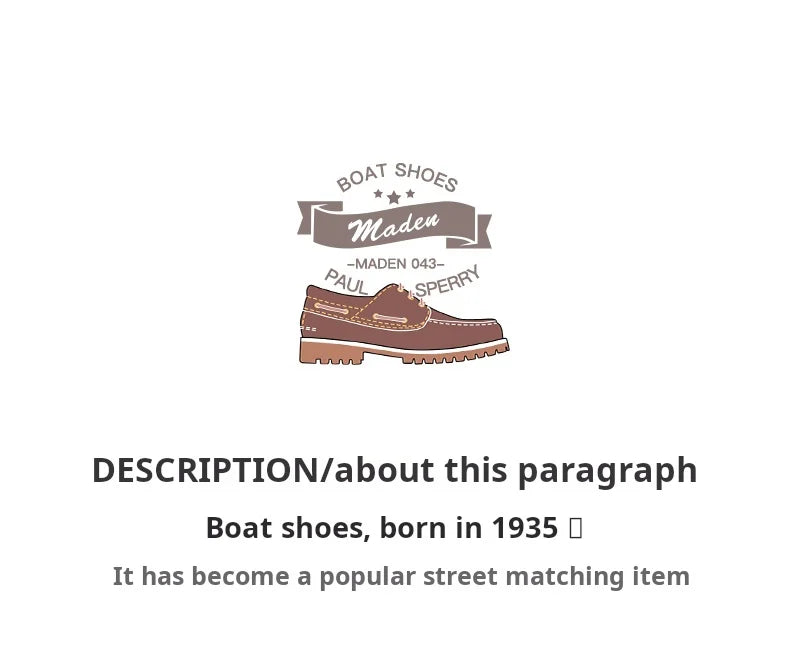 Maden Men's Vintage Boat Shoes Lace-up Round Toe Derby Shoes Low Top Boots British Style Classic Work Dress Shoes
