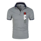 Summer New Men's Lapel  Polo Shirt printing  Short Sleeve Casual Business Fashion Slim Fit Polo Shirt for Men