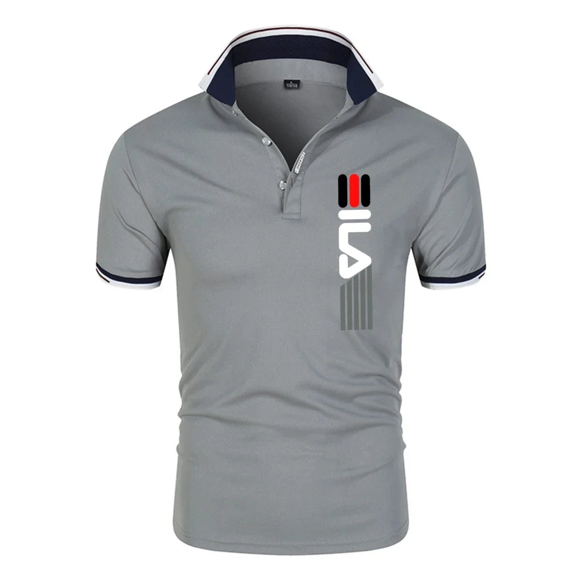 Summer New Men's Lapel  Polo Shirt printing  Short Sleeve Casual Business Fashion Slim Fit Polo Shirt for Men